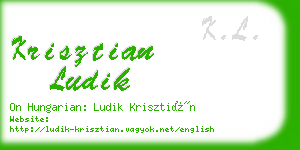 krisztian ludik business card